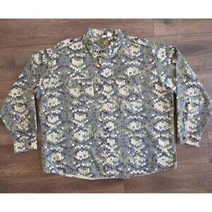 Diamondback Camouflage Shirt Mens 3XL Epaulettes Hunting Spider Oak USA VTG